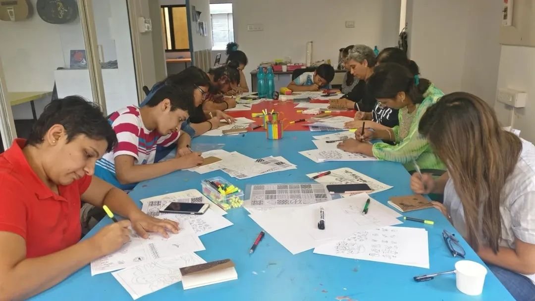 Artists collaborating on community art projects
